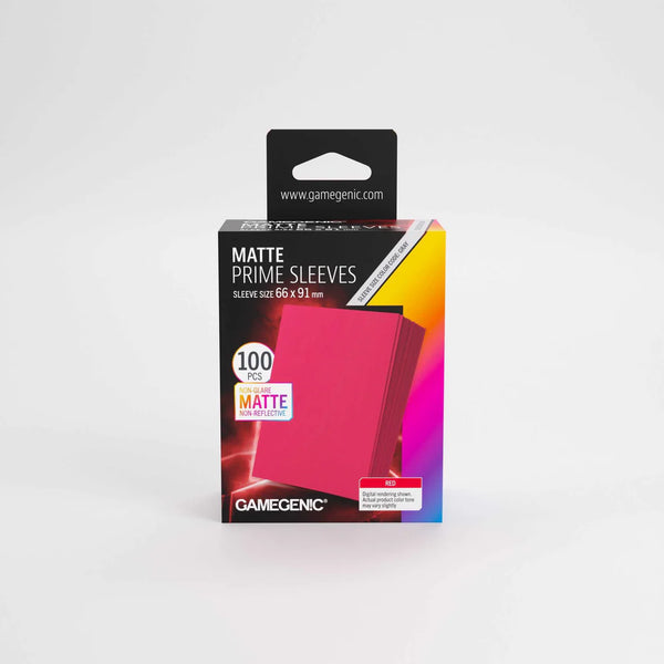 Gamegenic Matte Prime Sleeves Red 66x91 (100 ct.) - 1