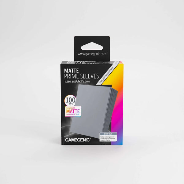 Gamegenic Matte Prime Sleeves Dark Gray 66x91 (100 ct.) - 1