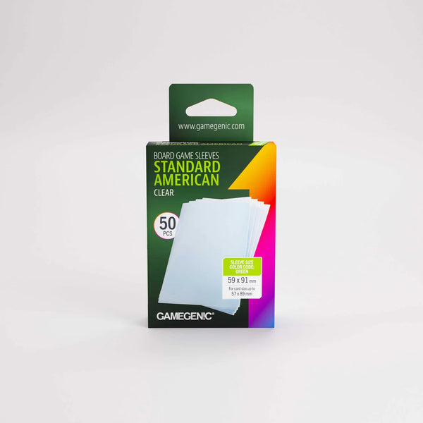 Gamegenic Board Game Sleeves Standard American Clear (100 ct.) - 1