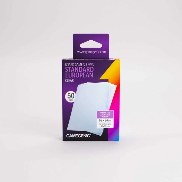 Gamegenic Board Game Sleeves Standard European Clear (100 ct.) - 1