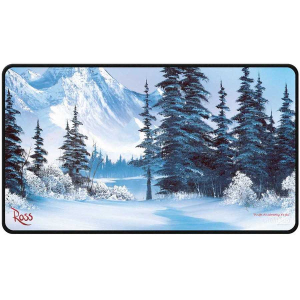 Bob Ross Winter Paradise Black Stitched Playmat - 1