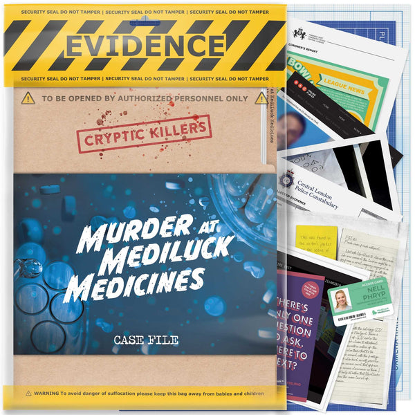 Cryptic Killers - Murder at MediLuck Medicines - 1