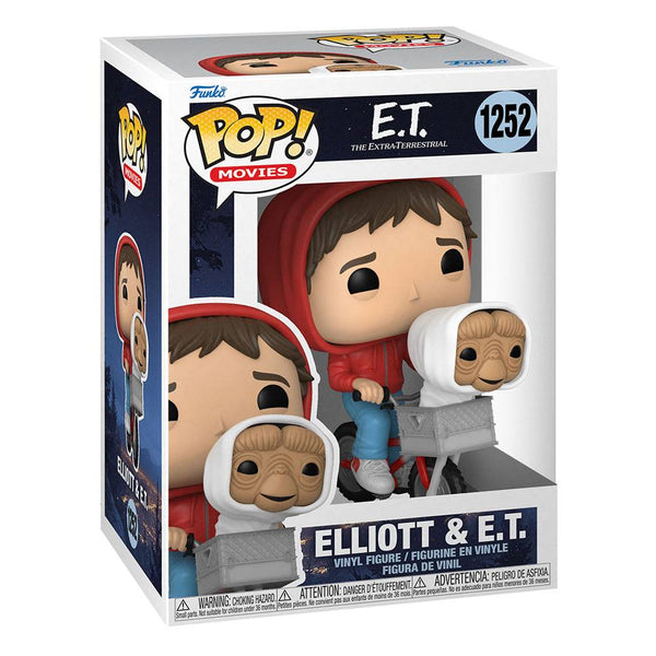 Funko Pop! Movies Vinyl: E.T. the Extra-Terrestrial POP! Elliot with ET in Bike Basket - 1