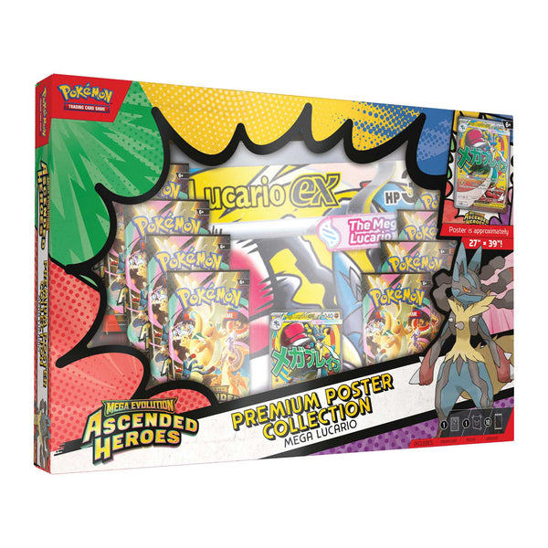 Pokemon TCG: Mega Evolution Ascended Heroes - Mega Lucario Premium Poster Collection - 1
