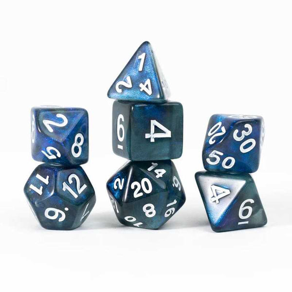 Sirius Dice: Treasures Unearthed 7-Piece Polyhedral Set - Sapphire - 1