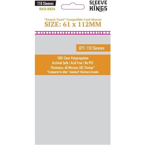 Sleeve Kings: French Tarot Card Sleeves (61x112mm) - 110 Pack - 1