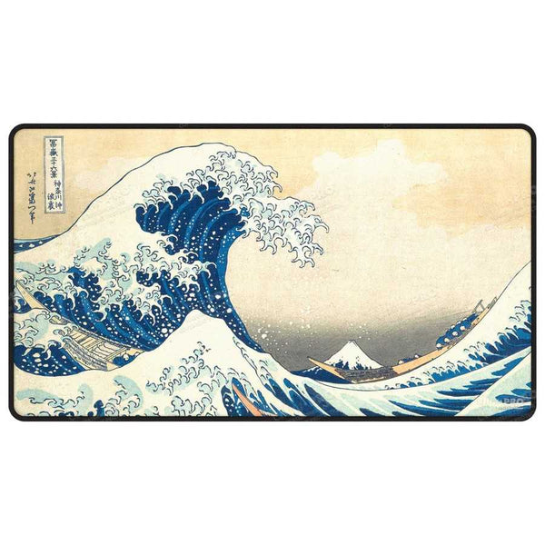 The Great Wave off Kanagawa Black Stitched Playmat - 1