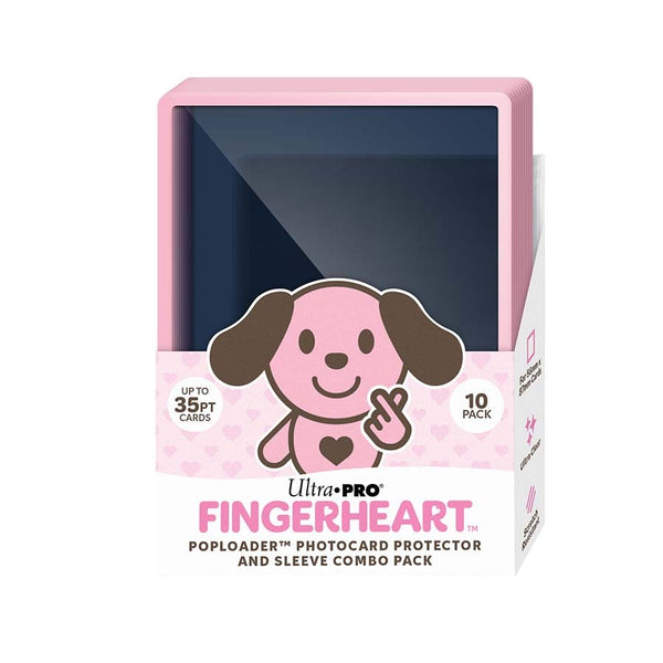 Ultra PRO - Fingerheart Blush: Poploader Photocard Protector and Sleeve Combo Pack (10ct) - 1