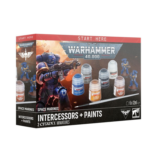 Warhammer 40K: Space Marines - Intercessor Marines + Paints Set (2026) - 1