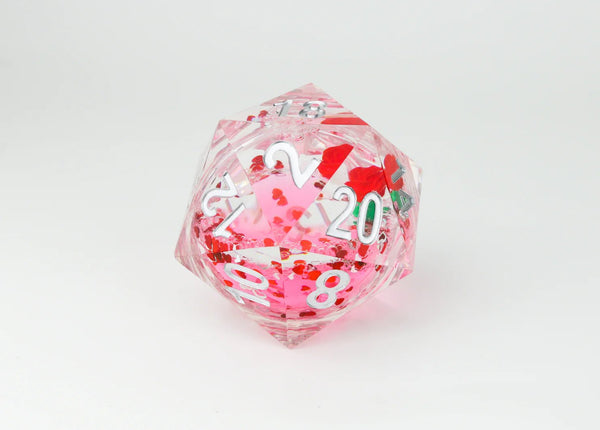 Sirius Dice - Valentine Rose 54mm Snow Globe D20 - 1