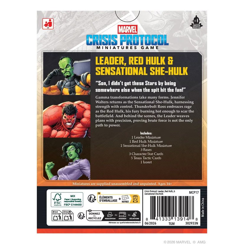 Marvel: Crisis Protocol - Leader, Red Hulk, & Sensational She-Hulk