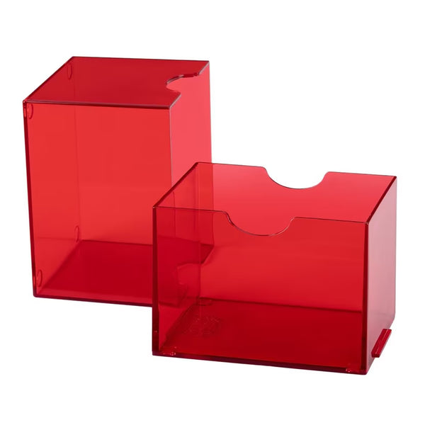 Dragon Shield: Strongbox 100+ Card Deck Box - Clear Red - 2