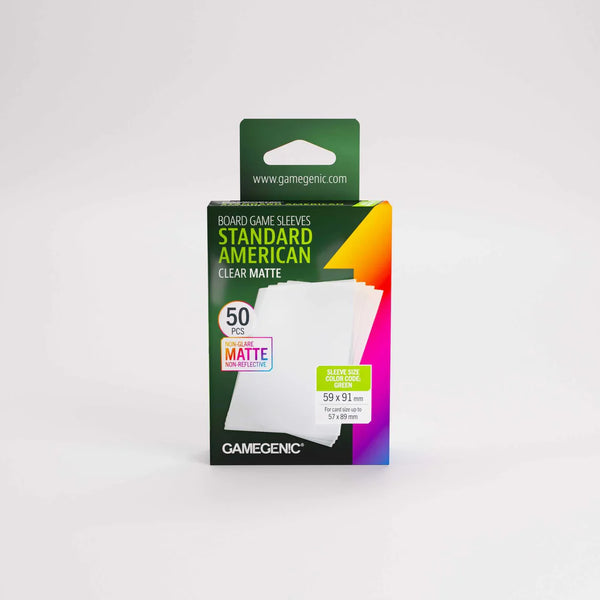Gamegenic Board Game Sleeves Standard American Clear Matte (100 ct.) - 1