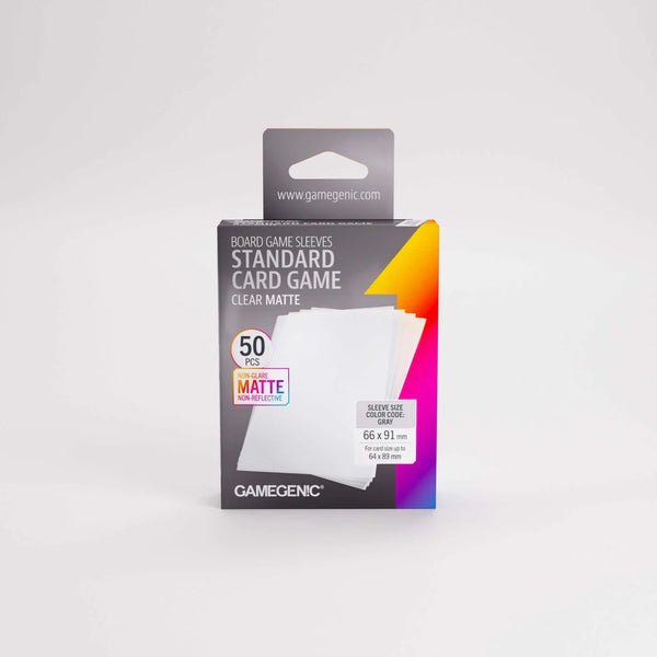 Gamegenic Board Game Sleeves Standard Card Game Clear Matte (100 ct.) - 1