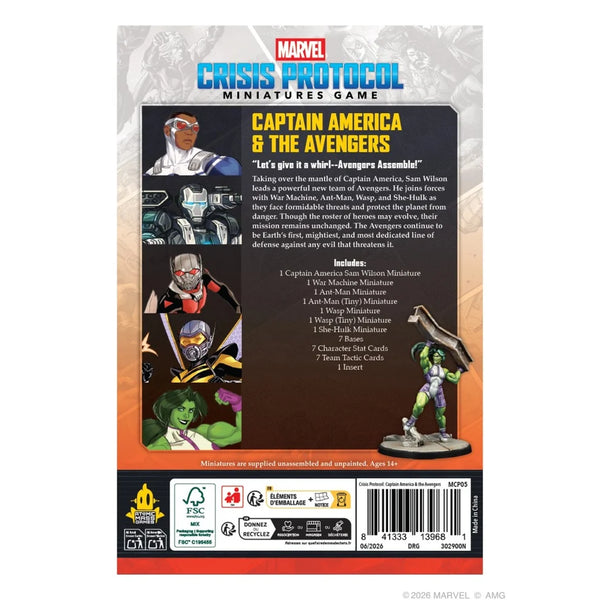 Marvel: Crisis Protocol – Captain America & The Avengers Character Pack - 4