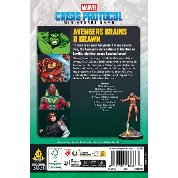 Marvel: Crisis Protocol – Avengers Brains & Brawn Character Pack - 5
