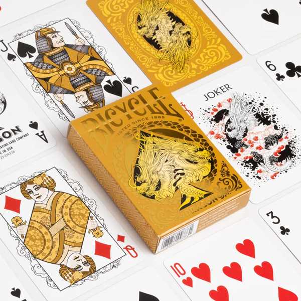 Bicycle Playing Cards: Gold Dragon - Gathering Games