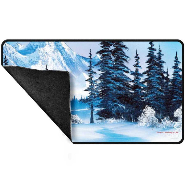 Bob Ross Winter Paradise Black Stitched Playmat - 2
