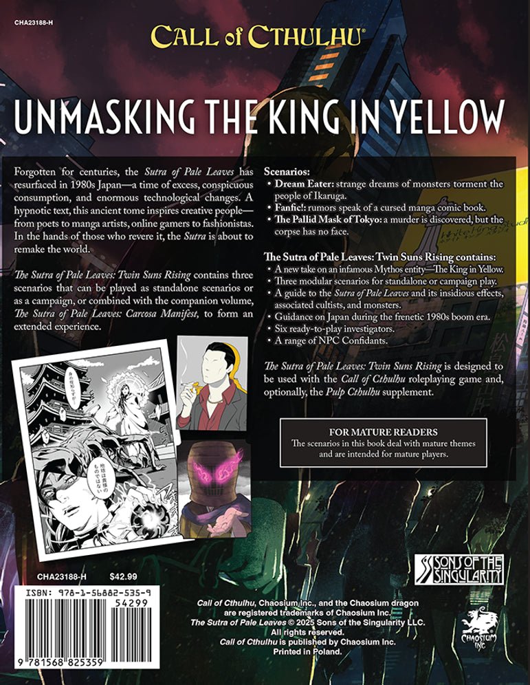 Call Of Cthulhu: The Sutra Of Pale Leaves - Twin Suns Rising - Gathering Games
