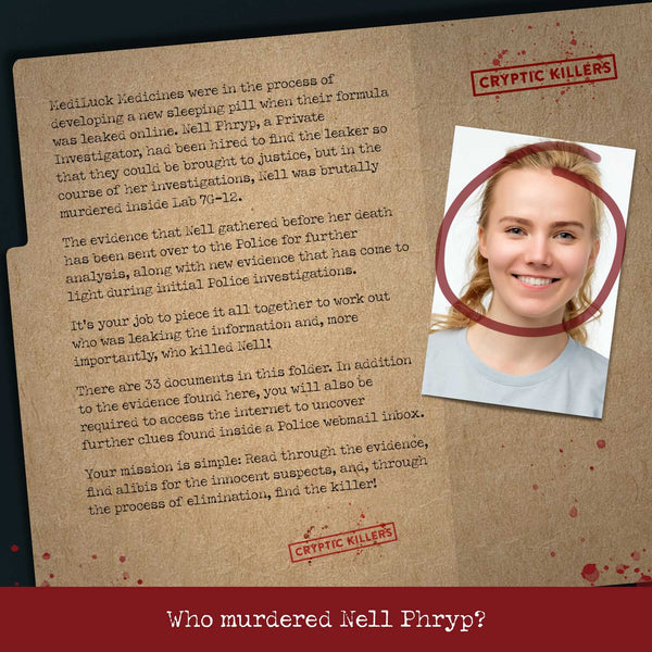 Cryptic Killers - Murder at MediLuck Medicines - 2