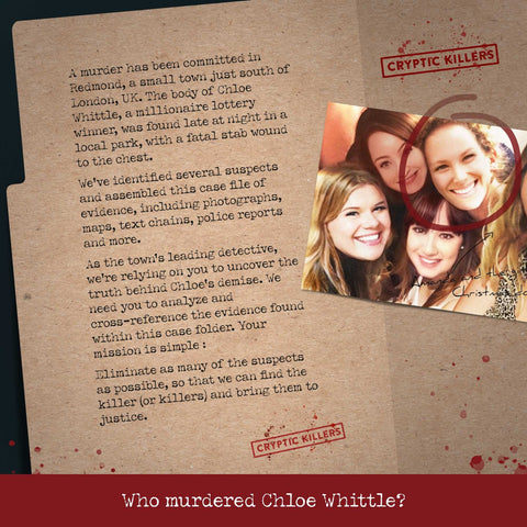 Cryptic Killers - Murder of a Millionaire - Gathering Games