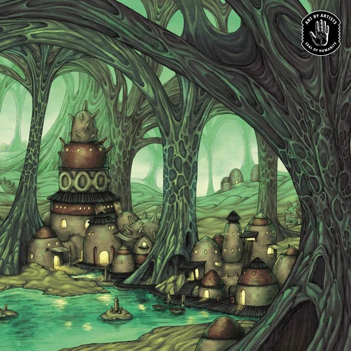 Curator: Arcane Landscapes - 'The Caverns' Brittany Bowman Playmat - Gathering Games