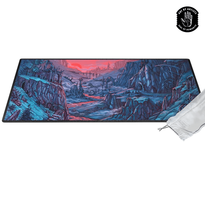 Curator: Arcane Landscapes - 'The Ruins' Brittany Bowman Playmat - Gathering Games