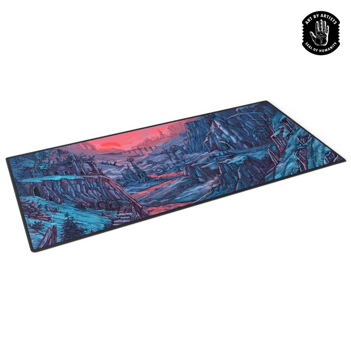 Curator: Arcane Landscapes - 'The Ruins' Brittany Bowman Playmat - Gathering Games