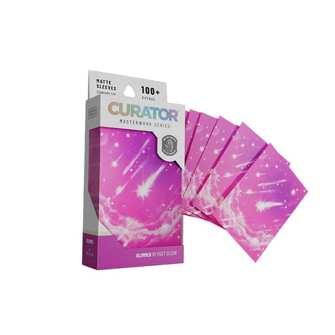 Curator: Masterworks Sleeves - Glimmer Pink (Matt Olson) - Gathering Games