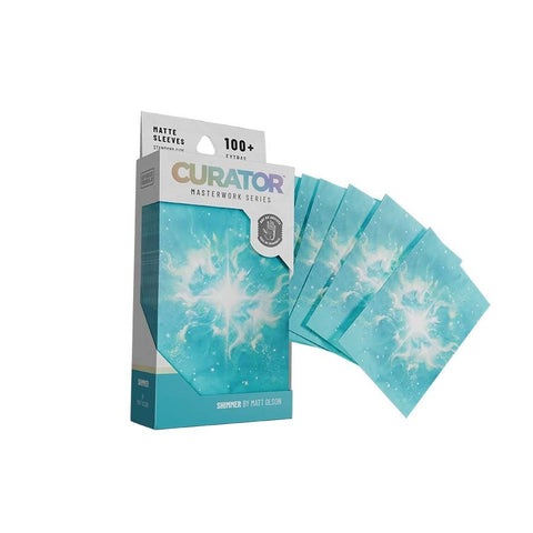 Curator: Masterworks Sleeves - Shimmer Blue (Matt Olson) - Gathering Games