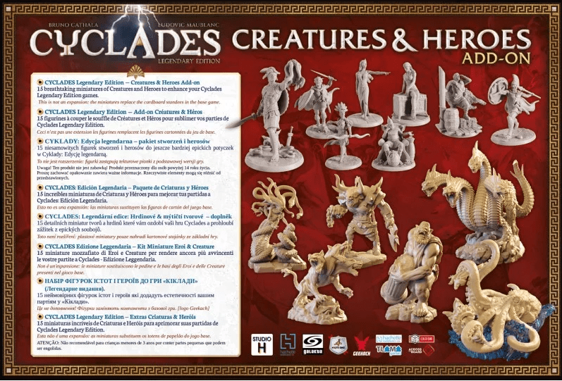 Cyclades: Creatures and Heroes Miniatures - Gathering Games
