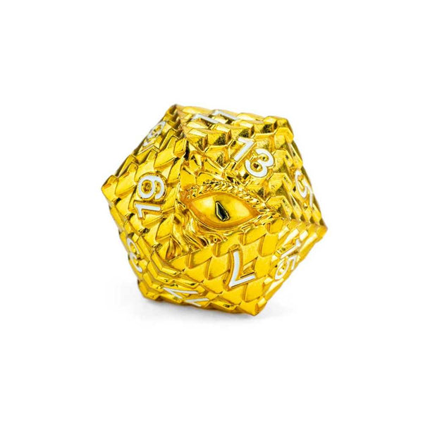 D&D Dragon Scale Metal Dice Set: Gold - 5