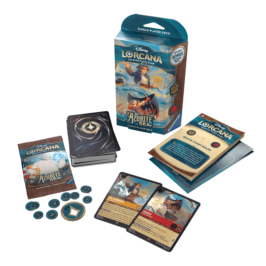 Disney Lorcana: Azurite Sea - Jim & Tigger Starter Deck - Gathering Games