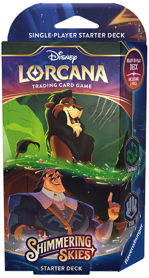 Disney Lorcana: Shimmering Skies Starter Deck - Scar & Kronk - Gathering Games