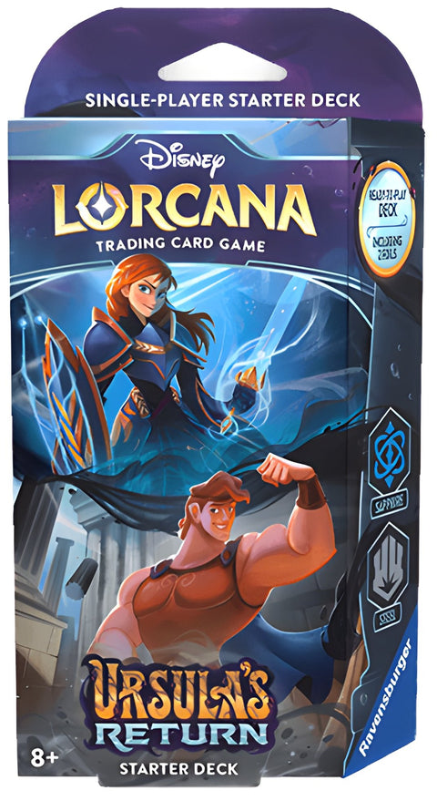 Disney Lorcana: Ursula's Return Starter Deck - Anna & Hercules - Gathering Games