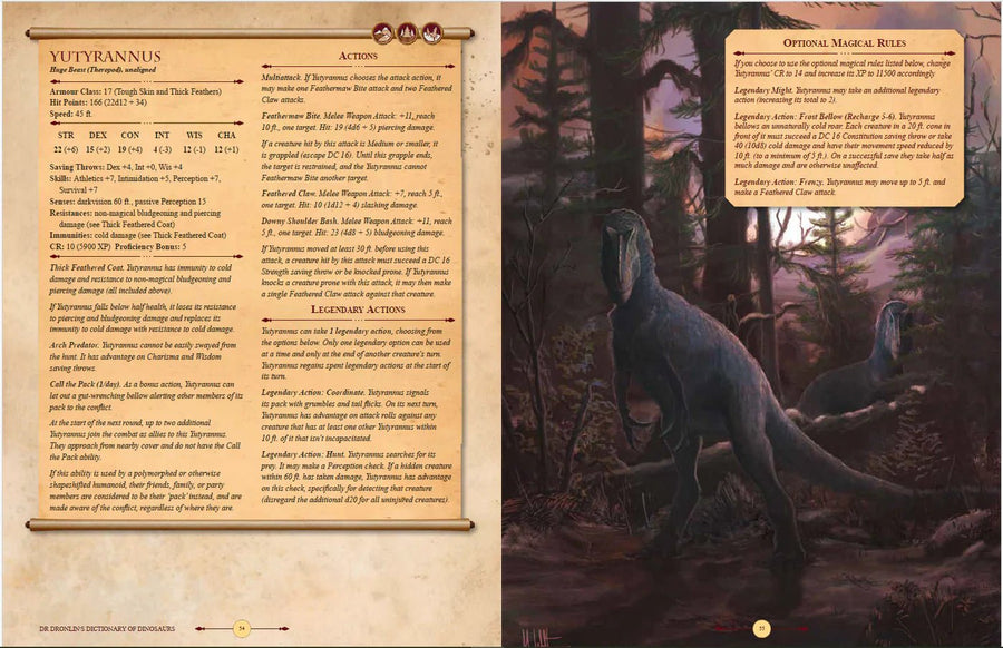 Dr Dhrolin's Dictionary of Dinosaurs (D&D 5E Compatible) - Gathering Games