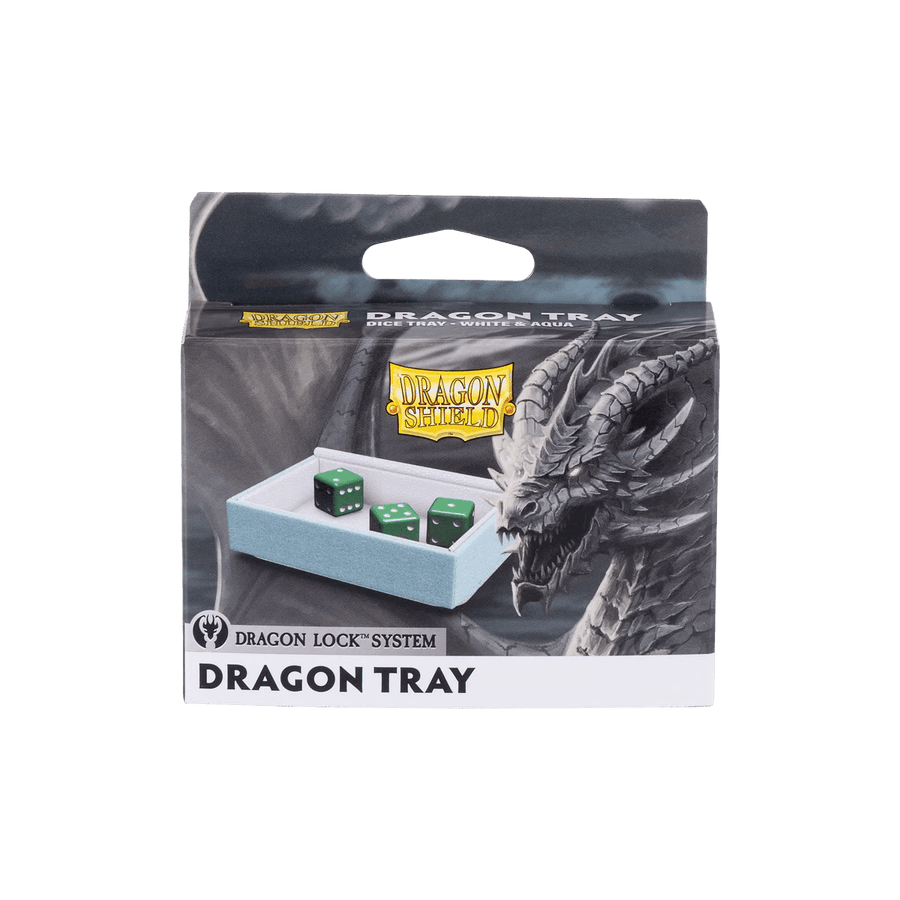 Dragon Shield: Dragon Tray - White & Aqua - Gathering Games