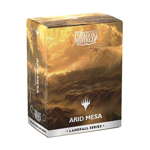 Dragon Shield: Dual Matte Art Sleeves - Magic: The Gathering Landfall Series - Arid Mesa - Standard Size (100) - Gathering Games