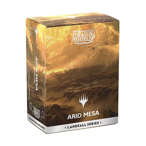 Dragon Shield: Dual Matte Art Sleeves - Magic: The Gathering Landfall Series - Arid Mesa - Standard Size (100) - Gathering Games