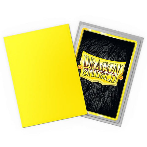 Dragon Shield: Dual Matte Sleeves - Yellow & Silver - Standard Size (100) - Gathering Games