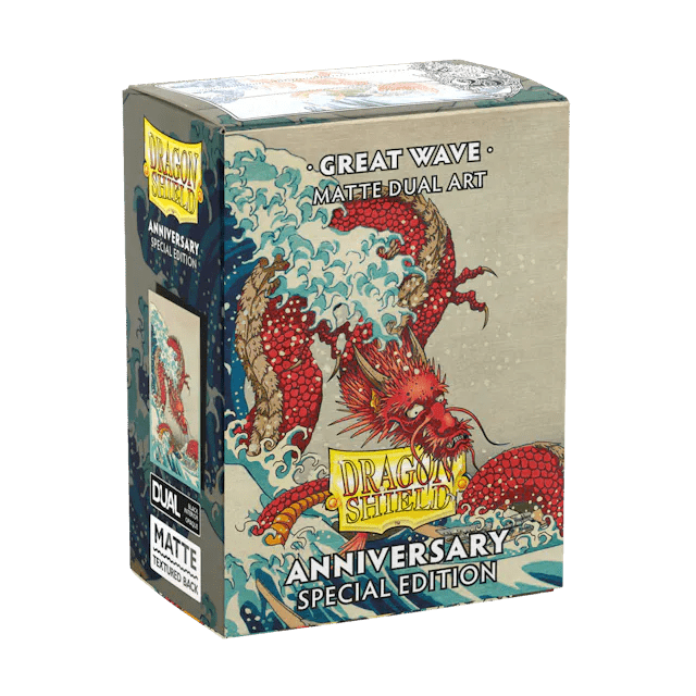 Dragon Shield Matte Dual Standard Sleeves: Great Wave Anniversary Special Edition 100 - Gathering Games