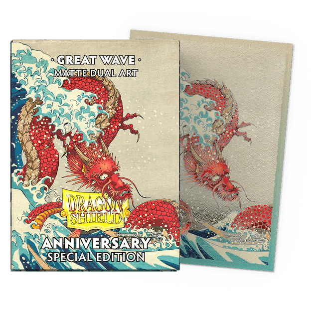 Dragon Shield Matte Dual Standard Sleeves: Great Wave Anniversary Special Edition 100 - Gathering Games