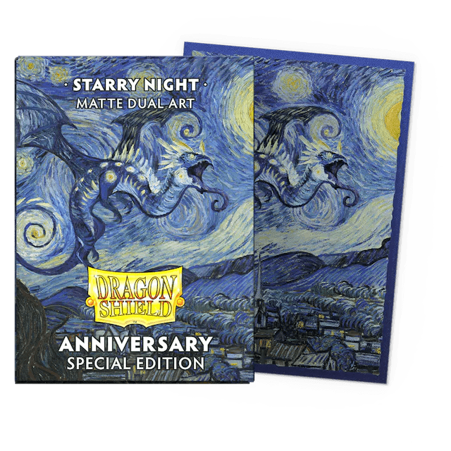 Dragon Shield Matte Dual Standard Sleeves: Starry Night Anniversary Special Edition 100 - Gathering Games