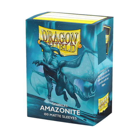 Dragon Shield: Matte Sleeves - Sparkles Amazonite - Standard Size (100) - Gathering Games