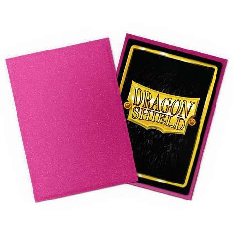 Dragon Shield: Matte Sleeves - Sparkles Pink Sapphire - Standard Size (100) - Gathering Games