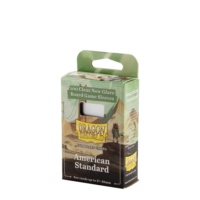 Dragon Shield: Non - Glare Clear Board Game Sleeves - American Standard - Gathering Games