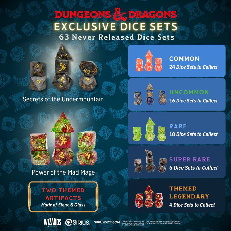 Dungeons and Dragons (D&D): Undermountain Treasure Dice Pack - Gathering Games