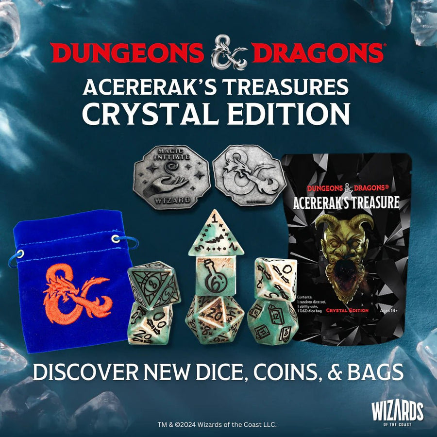 Dungeons & Dragons: Acererak's Treasure Pack Dice Crystal Edition - Gathering Games