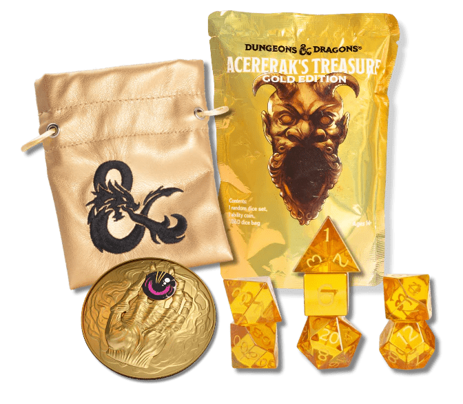 Dungeons & Dragons: Acererak's Treasure Pack Dice Gold Edition - Gathering Games