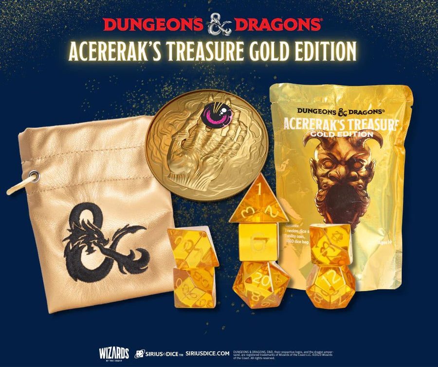 Dungeons & Dragons: Acererak's Treasure Pack Dice Gold Edition - Gathering Games